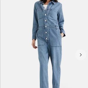 Madewell denim coverall jumpsuit small